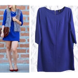 H&M cobalt blue shift mini dress - size medium